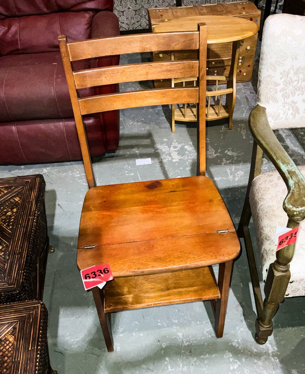 Wood Chair/Folding Step Ladder