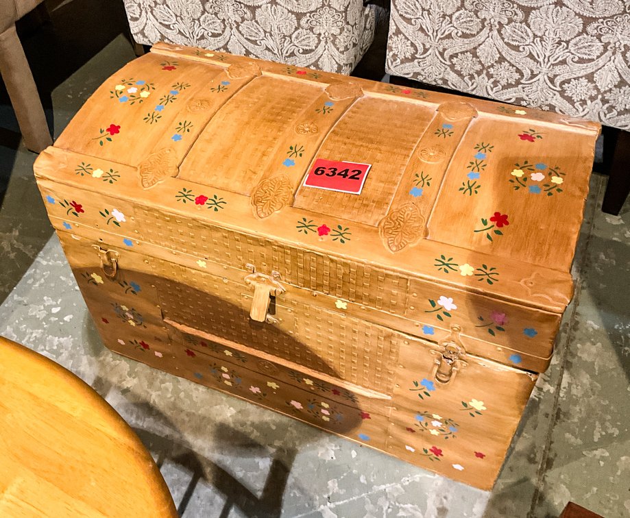 Painted Storage Trunk
