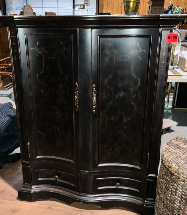 Seven Seas by Hooker - Black Painted Wooden Armoire