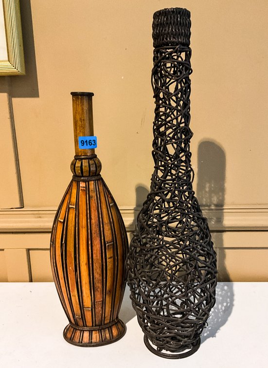 Woven Wicker & Wood Decor