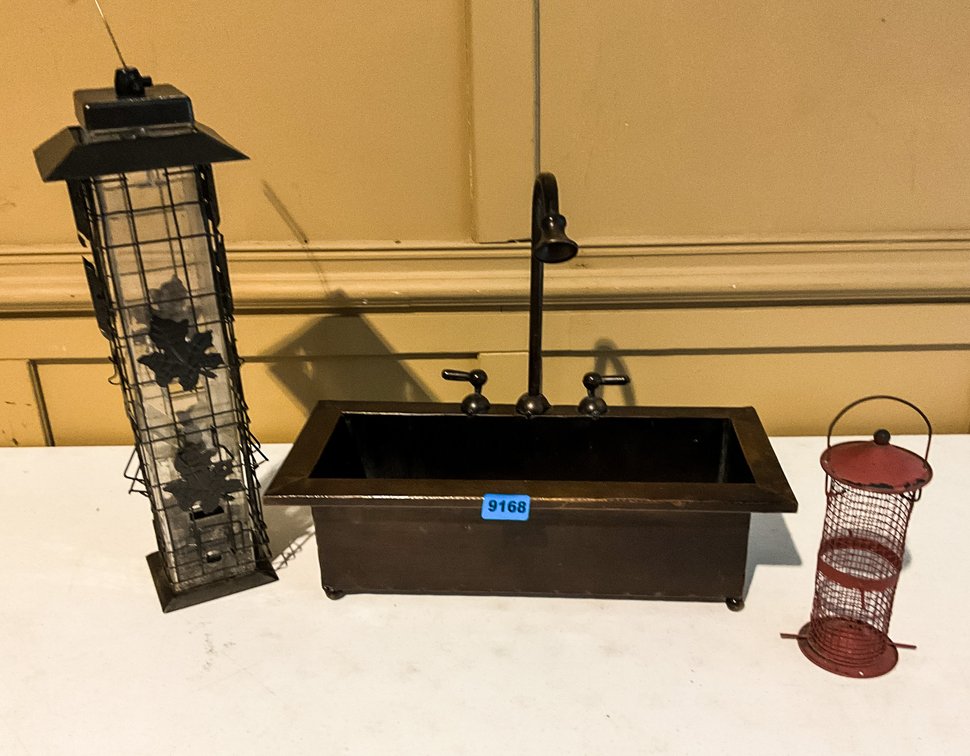 Bird Feeders, Metal Planter