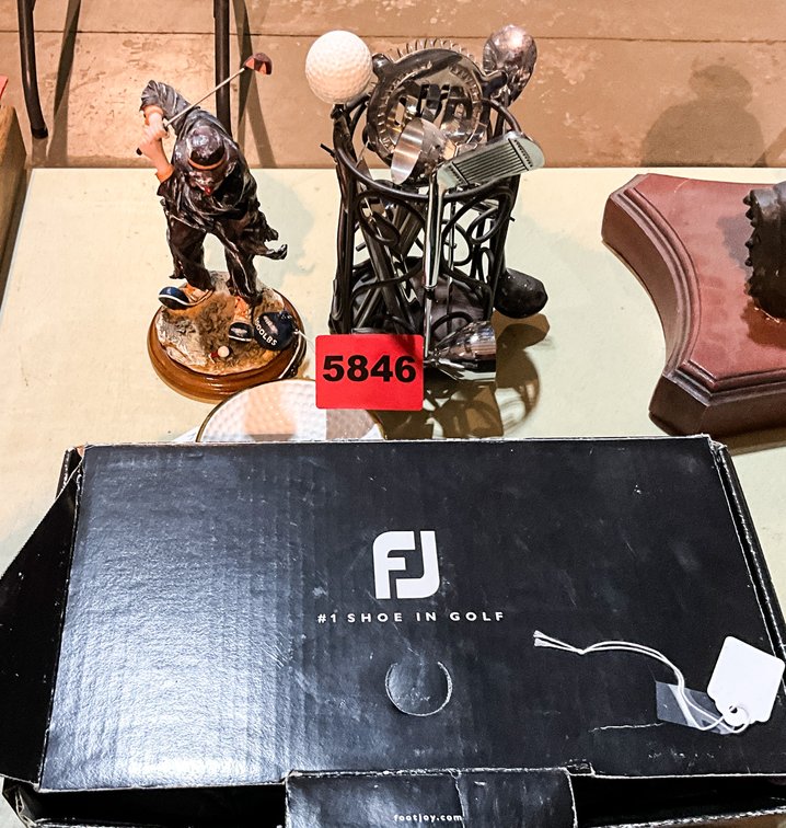 Golf Related Lot & Foot Joy Shoes Size 8.5 