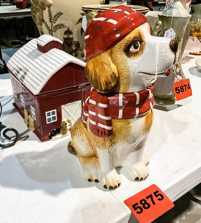 2 Dog Inspired Cookie Jars 