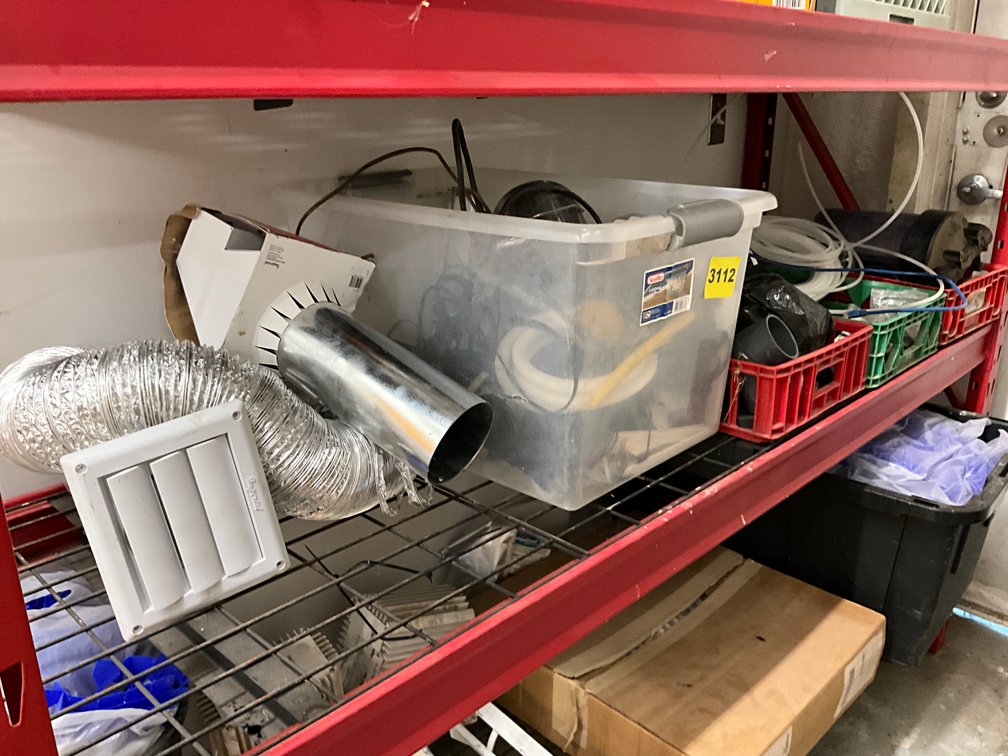 Contents Of Rack Hardware, Plumbing Supplies, Etc.