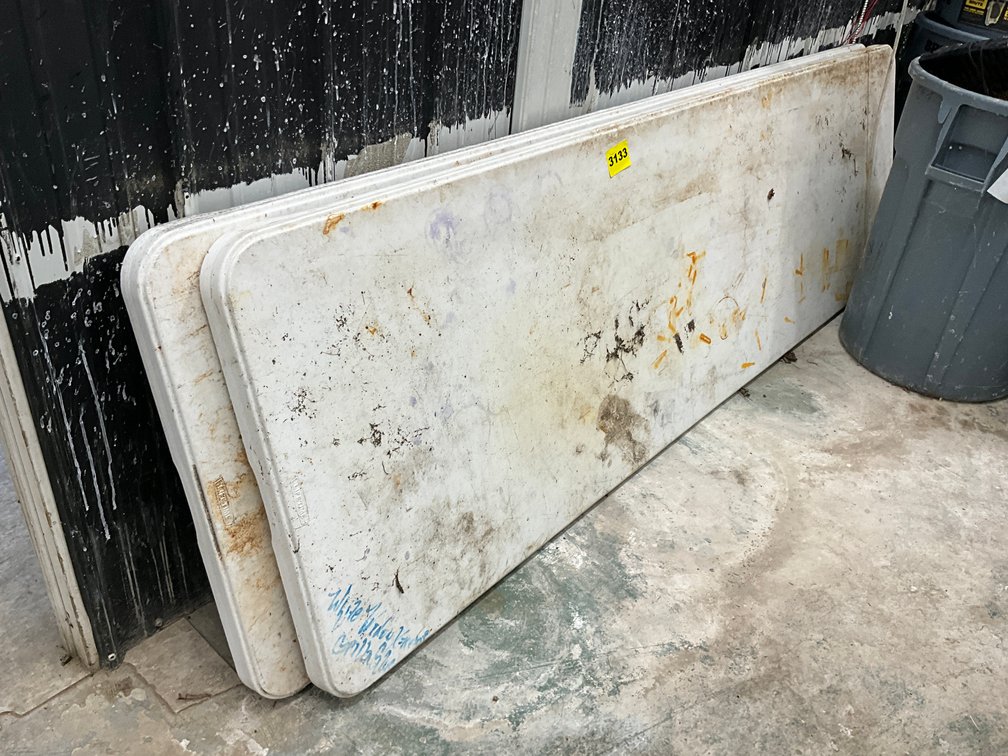 Two 8' White Folding Tables