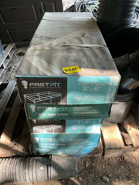5 New In Box Fast Fit Tray Stands 3'X6'  