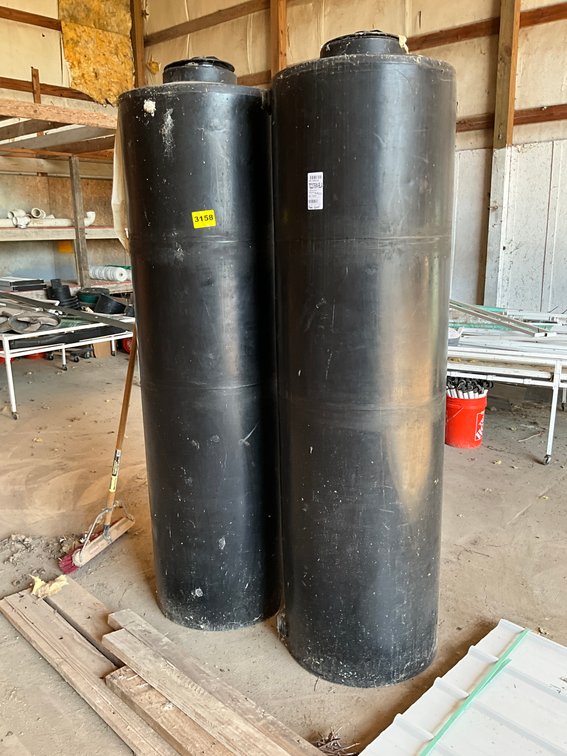 2 Poly 120 Gal Storage Tanks 