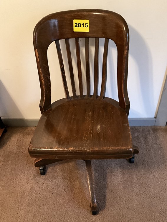 Vintage Oak Office Chair 