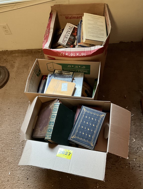 5 Boxes Of Gun & Survival Books 