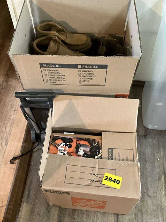 1 Box Misc. Gun Books, Misc Shoes, & Other 