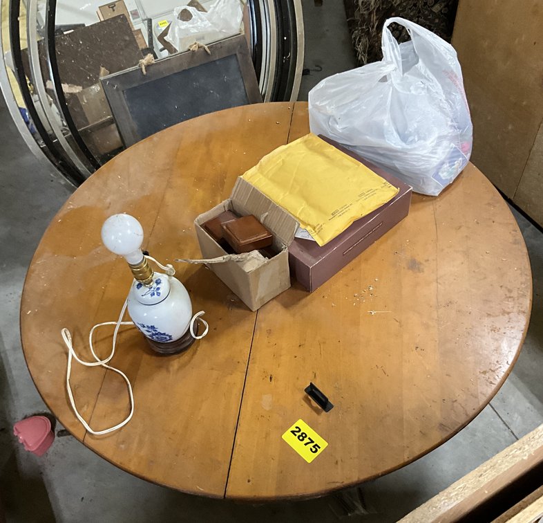 Pictures, Mirror, Round Table Cabinets, Misc Items 