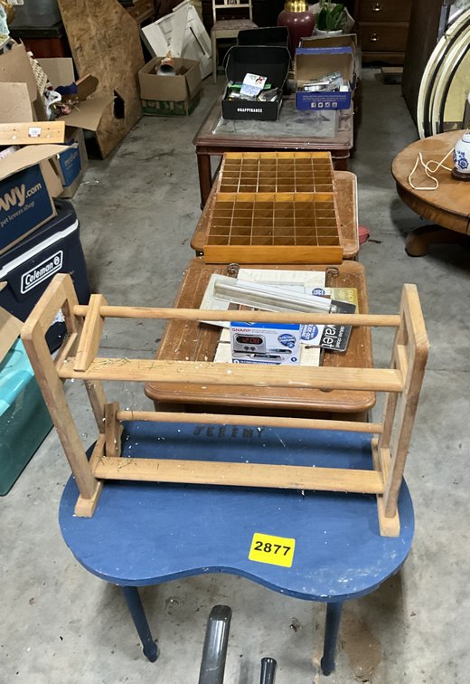 Misc. End Tables, Chop Saw, Fishing Tackle