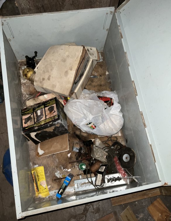 Metal Job Box & Contents 