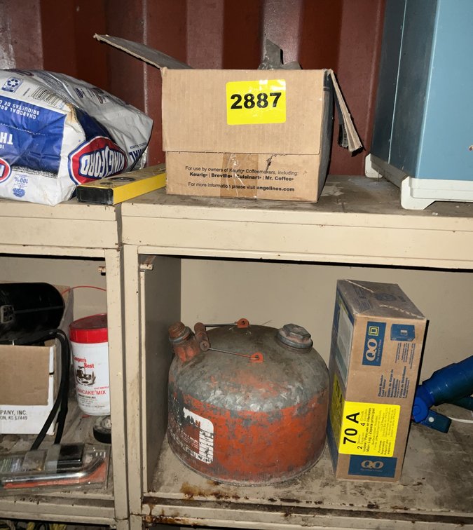3 Metal Shelves W/ Contents - Tools & Etc. 