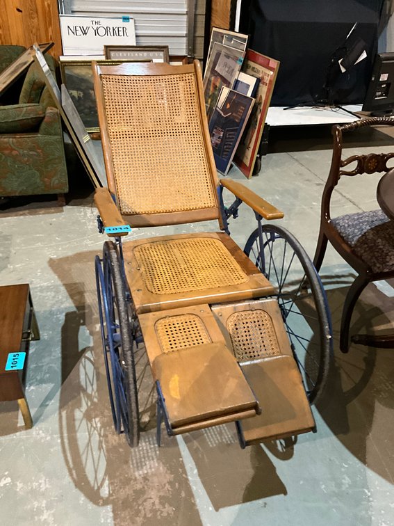 Antique Wooden Wheelchair