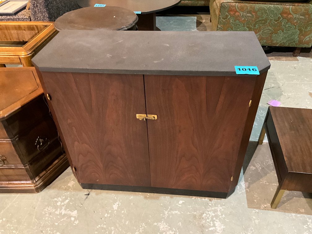 Mid-Century Modern Wooden Bar Cabinet