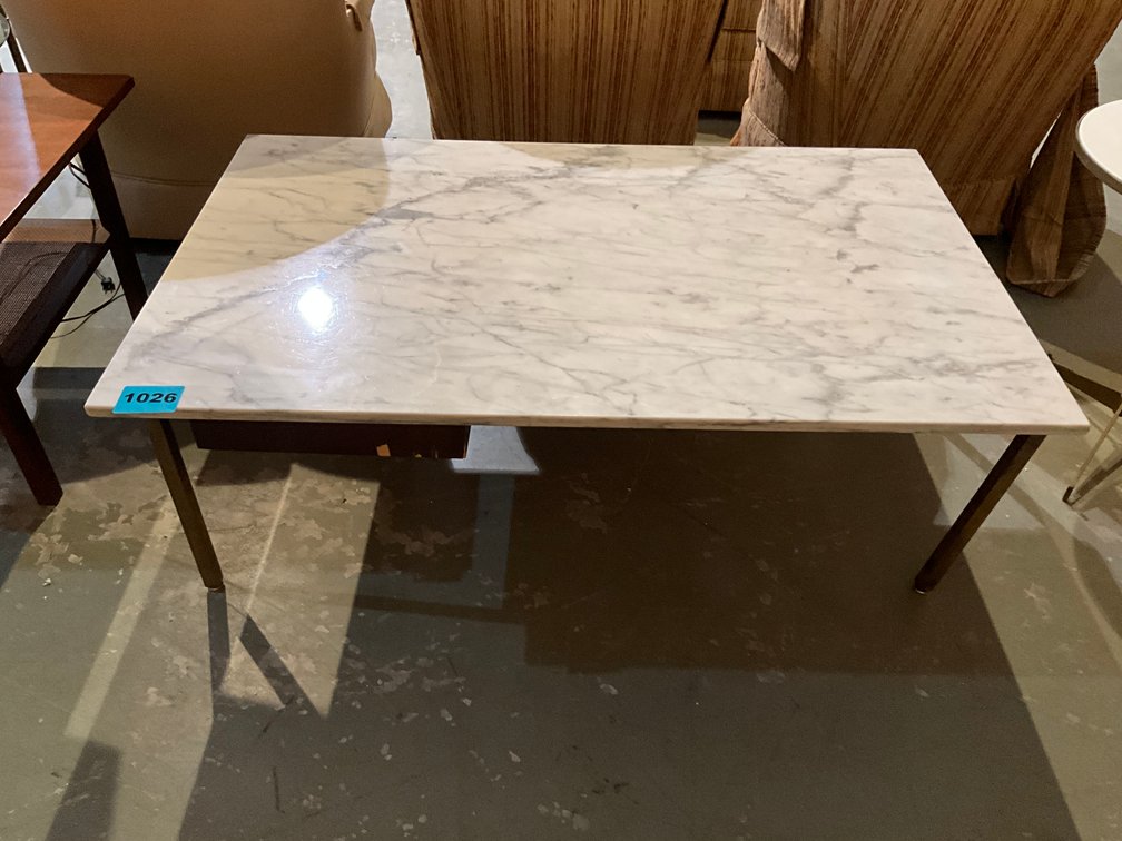 Mid-Century Modern Marble Coffee Table