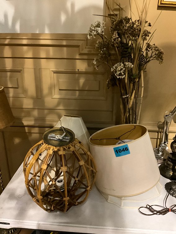 Rattan Lantern, Lamp Shades, Dried Baby's Breath