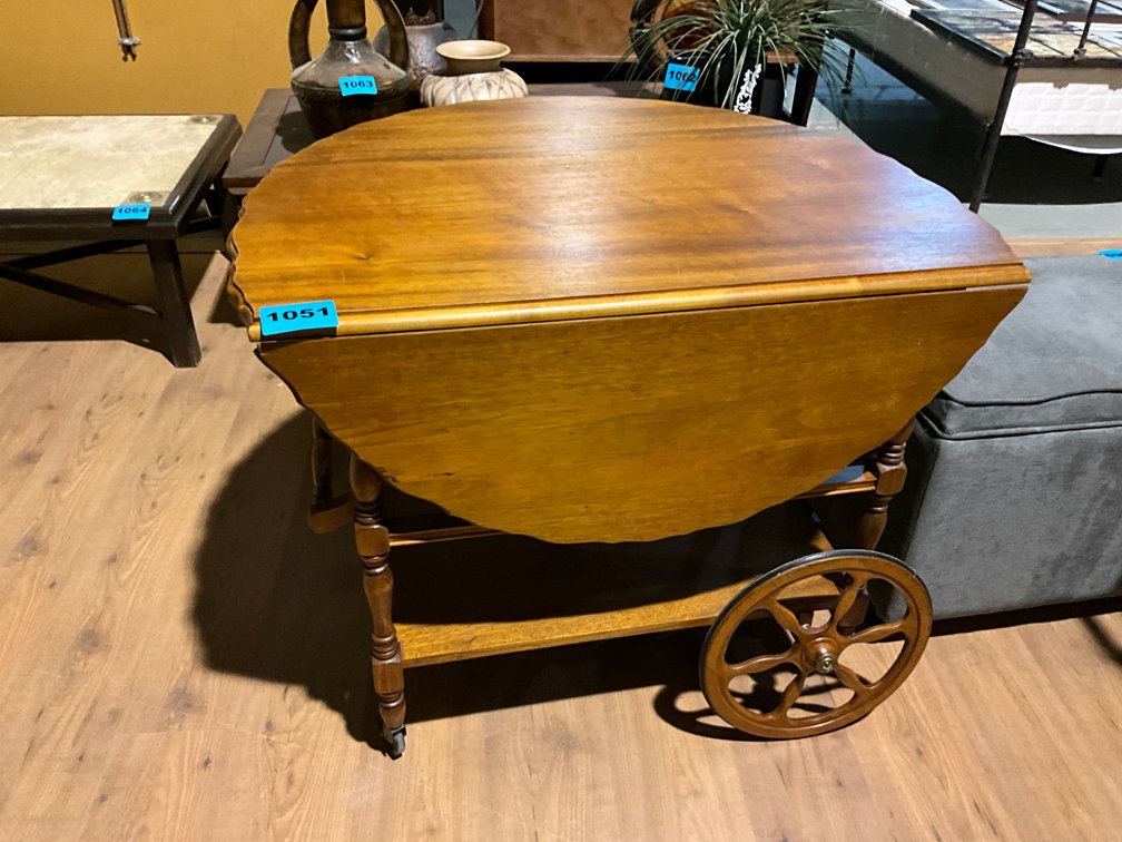 Drop Leaf Tea Cart 