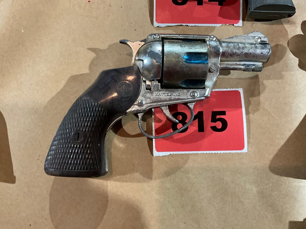 Chrome & Black Snub Nose Cap Gun