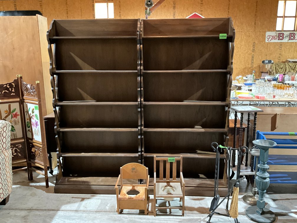 2 Matching Shelving Units for Plates Etc. 