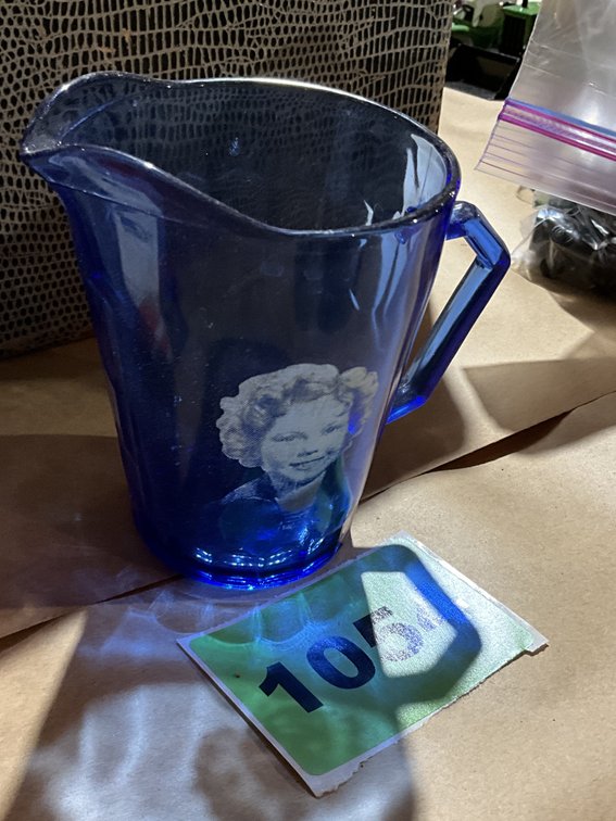 Blue Cobalt Orphan Annie Small Pitcher 