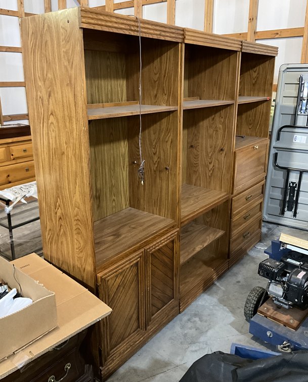 3 Section Book Cases & Storage Unit 