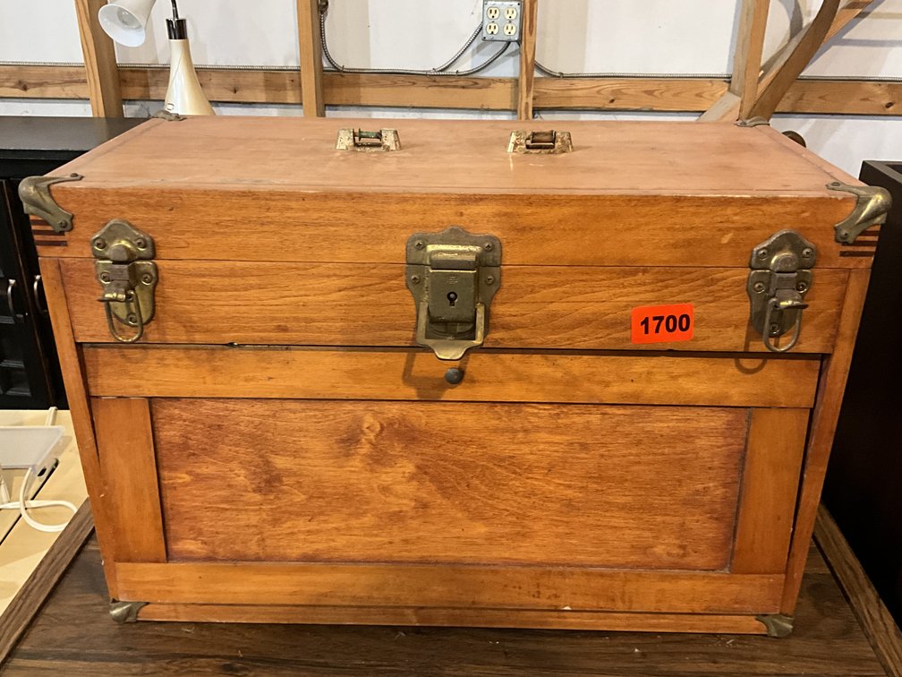 Wood 5 Drawer Box Or Tool Chest 