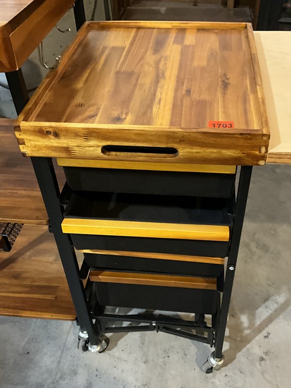 1703-4  Four Drawer Storage Cart & 3 Tier Cart 