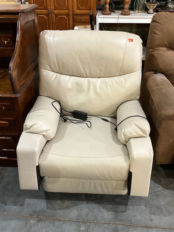 Like New Off White Electric Recliner 