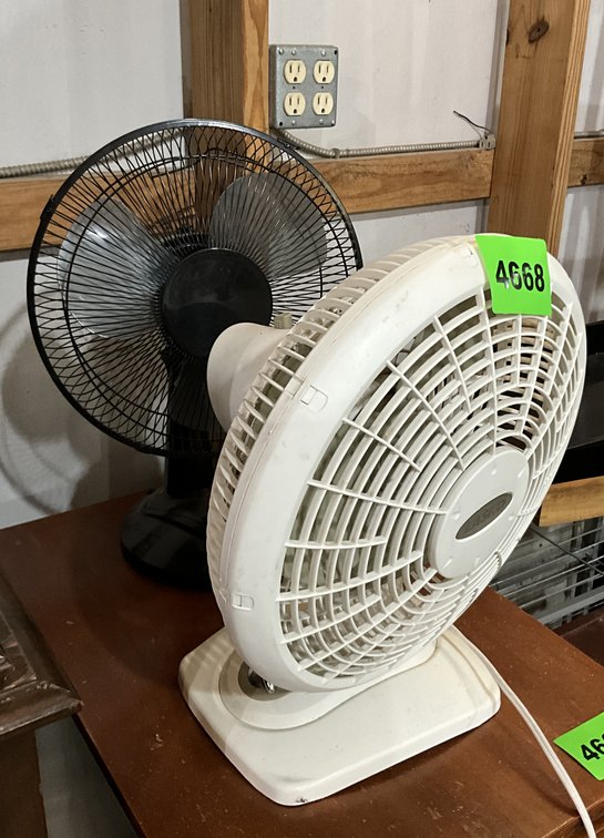 2 Fans - 1 White Lasko 1 Black 