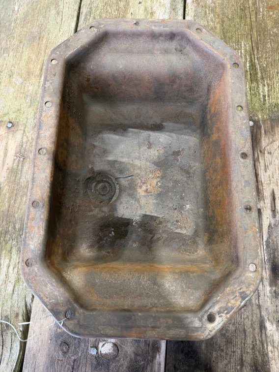 Original John Deere 430-420 Tractor Engine Oil Pan & Small Unknown Brand Tool Box - Location: Joel's Tractors and Auction, LLC - Strawberry Point, IA