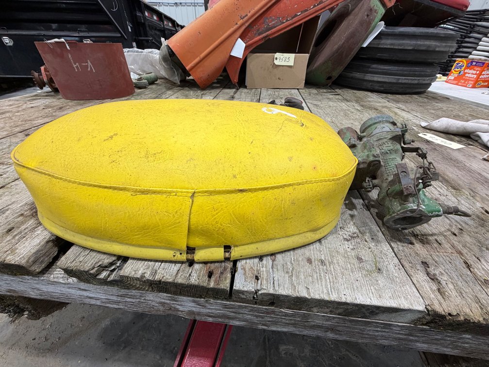 Unknown John Deere Seat Cushion & Carter W-1 Carburetor Assembly - Location: Joel's Tractors and Auction, LLC - Strawberry Point, IA