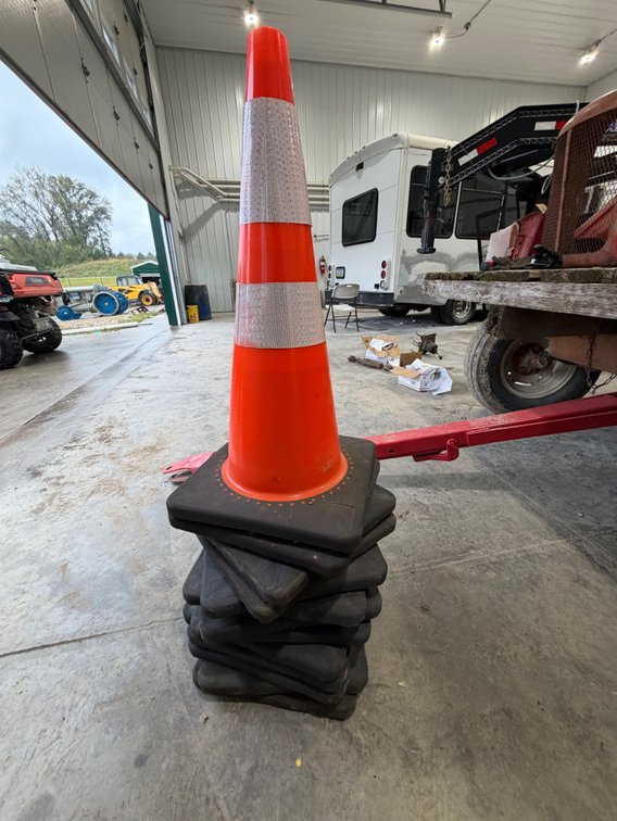 13 Traffic Safety Cones - Location: Joel's Tractors & Auction -  Strawberry Pt, IA.