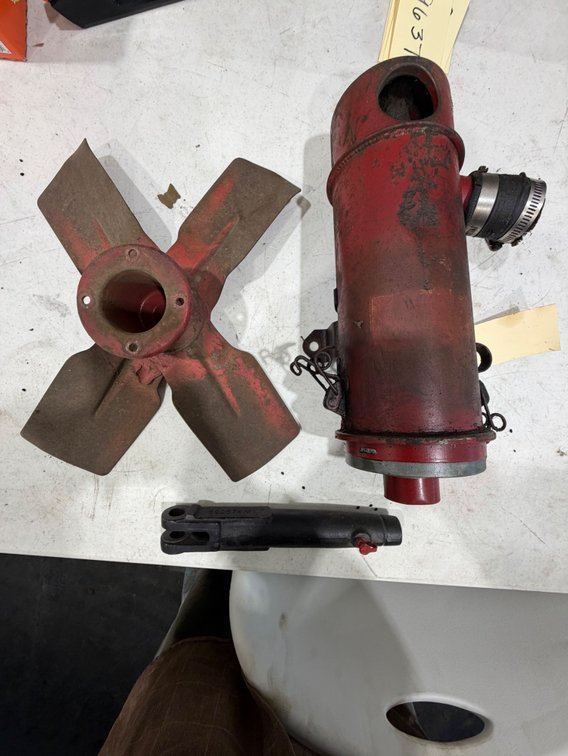 Original Ford 8N Tractor Air Cleaner, 8N-9N-NAA 3-pt. Screw Housing & 8N-9N-2N-NAA 4-blade Fan - Location: Joel's Tractors & Auction - Strawberry Pt, IA