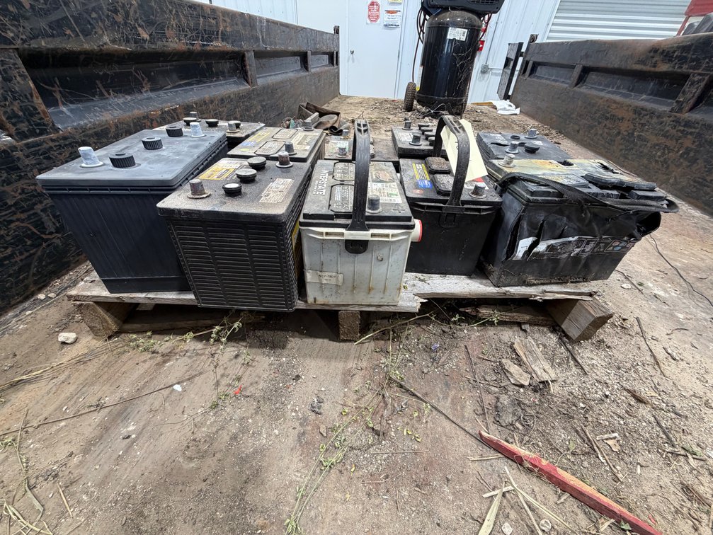 Pallet of Used Batteries-Location: Joel's Tractors & Auction - Strawberry Pt, IA