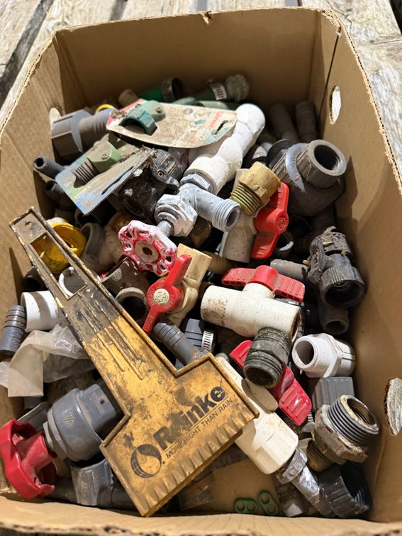 Plastic Hose Junctions, Fittings & Valves - Item Location: Machine Shed – 7826 E Ave, Arlington, Iowa 50606
