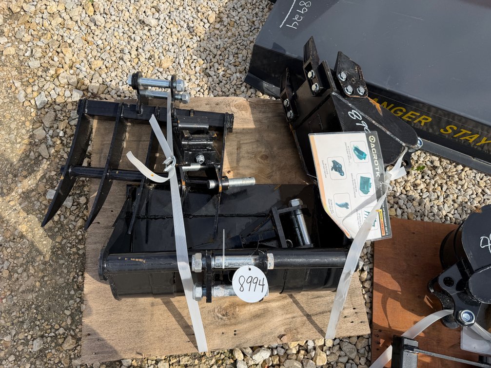 Five piece mini excavator attachment set