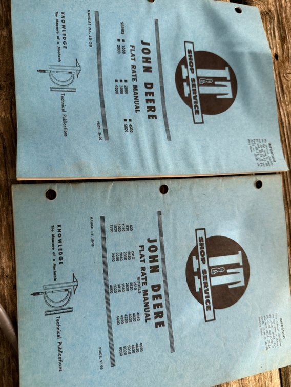 Flat Rate JD I & T Manual - Item Location: Machine Shed – 7826 E Ave, Arlington, Iowa 50606