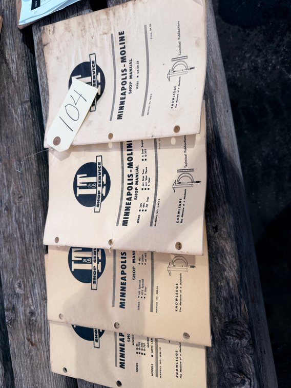 Minneapolis Moline: 4 Book Lot - Item Location: Machine Shed – 7826 E Ave, Arlington, Iowa 50606