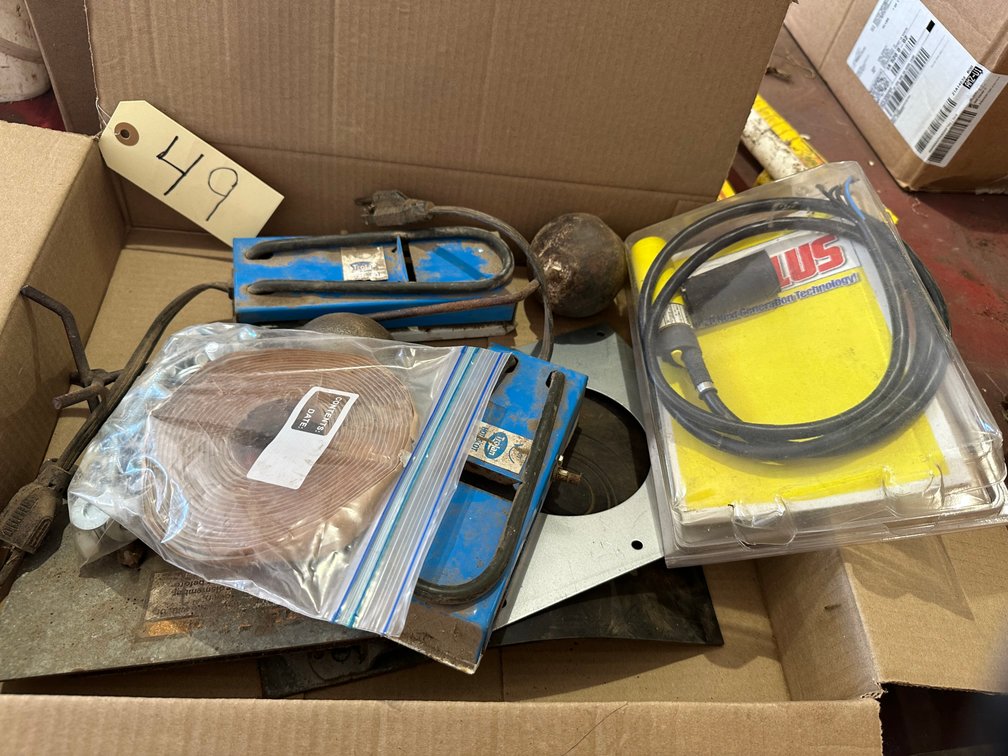 Electric Livestock Water Warmers, Tubing & Miscellaneous Parts – Box Lot - Item Location: Machine Shed – 7826 E Ave, Arlington, Iowa 50606