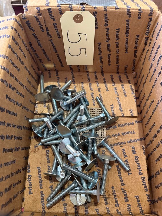 Flat-Head Elevator Bolts – Box Lot - Item Location: Machine Shed – 7826 E Ave, Arlington, Iowa 50606
