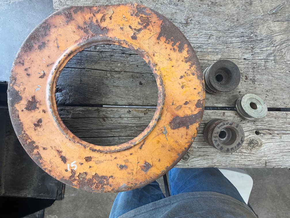 Minneapolis Moline U Brake Cover & 3 Generator Pulleys - Item Location: Joel's Tractors and Auction, LLC-33587 Hwy. 13 -Strawberry Point - IA - 52076