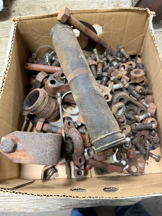 20-Pound Box of Original Ford 2N, 9N or 8N Small Parts -  Item Location: Joel's Tractors and Auction, LLC-33587 Hwy. 13 -Strawberry Point - IA - 52076