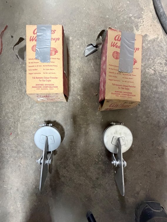2 Anthes Weathercap Rain Caps - Item Location: Joel's Tractors and Auction, LLC-33587 Hwy. 13 -Strawberry Point - IA - 52076