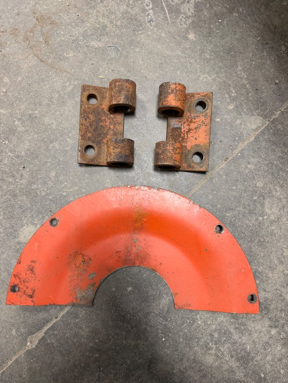 Allis Chalmers WD, WD45 Flywheel Dust Cover & WD, WC Cultivator Brackets - Item Location: Joel's Tractors and Auction, LLC-33587 Hwy. 13 -Strawberry Point - IA - 52076