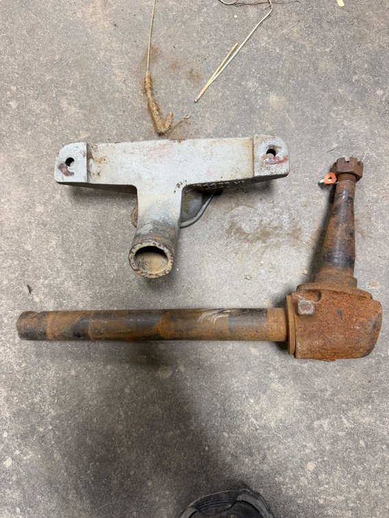 Original Ferguson TO20 Tractor Gas Tank Support and Ferguson TE20-TO20 Tractor Front Spindle - Item Location: Joel's Tractors and Auction, LLC-33587 Hwy. 13 -Strawberry Point - IA - 52076