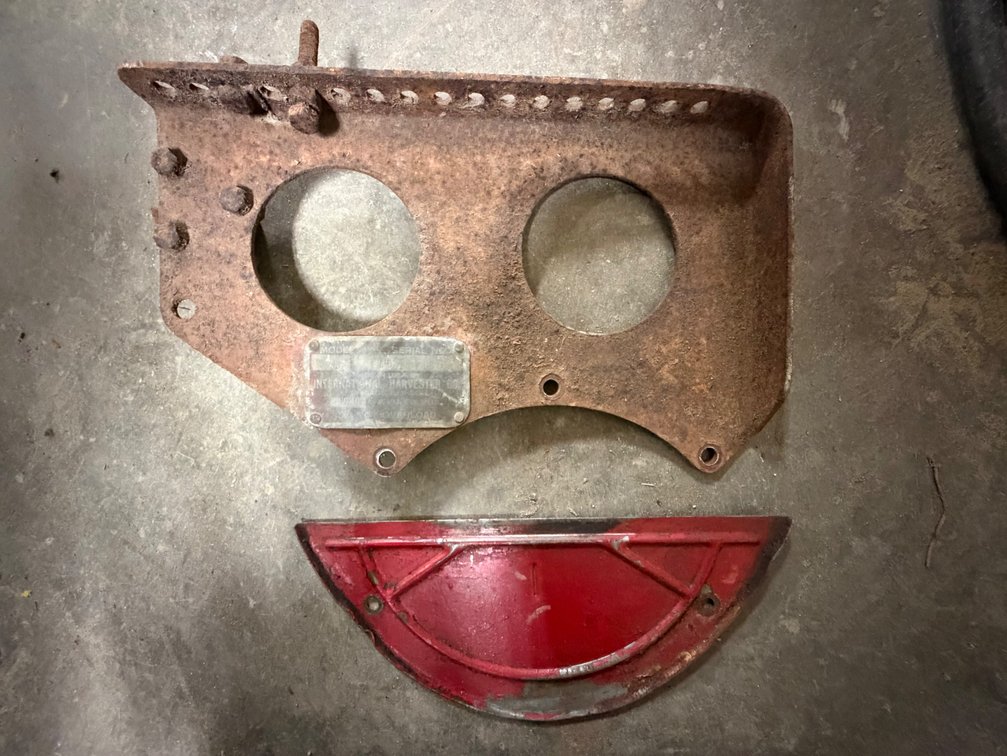 Farmall C-SC Tractor Rear Engine Dust Cover and Farmall B Seat Bracket Frame - Item Location: Joel's Tractors and Auction, LLC-33587 Hwy. 13 -Strawberry Point - IA - 52076