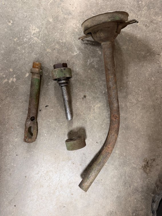 Original John Deere H Tractor Engine Air Filter Vent & Original John Deere Tractor Light Brackets and Hydraulic Coupler Valve for John Deere Tractors - Item Location: Joel's Tractors and Auction, LLC-33587 Hwy. 13 -Strawberry Point - IA - 52076