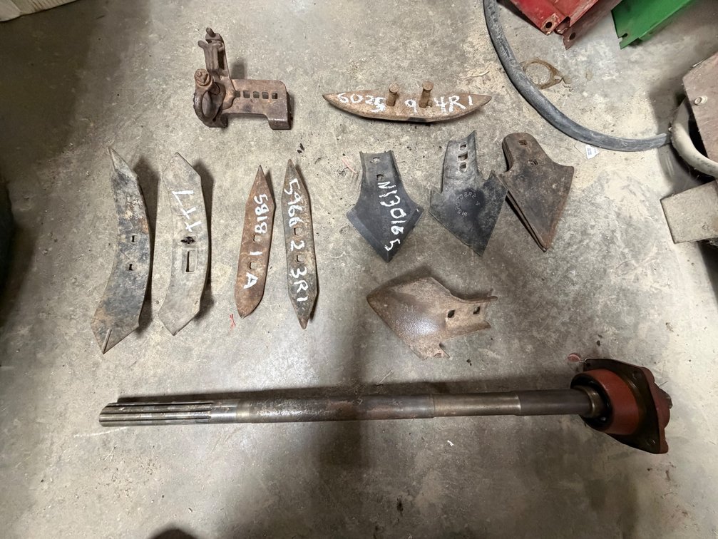 Farmall Tractor Cultivator Shovel-Spear Points-Chisel Spikes, Original Farmall A-B Tractor Hand Crank Holder, and Original Ferguson TO20 Tractor PTO Shaft - Item Location: Joel's Tractors and Auction, LLC-33587 Hwy. 13 -Strawberry Point - IA - 52076